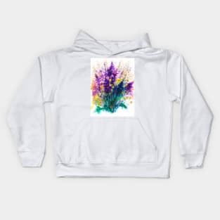 Purple flowers Kids Hoodie